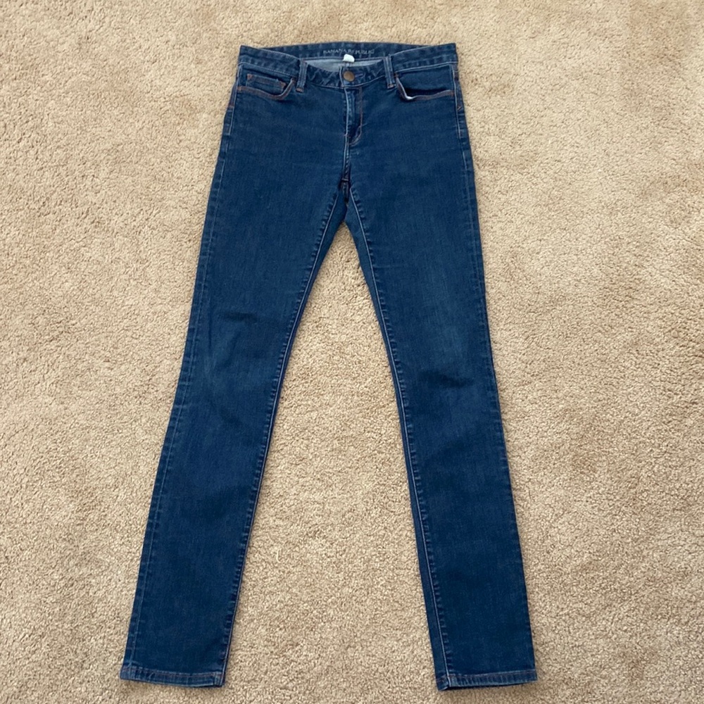 Banana Republic Women's Skinny Jeans - Dark Blue